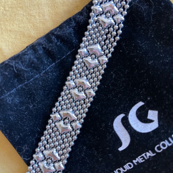 SG Liquid Metal Silver Bracelet